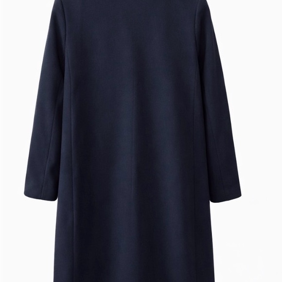 Quince Elegant Navy Women's Wool Coat - Picture 2 of 3